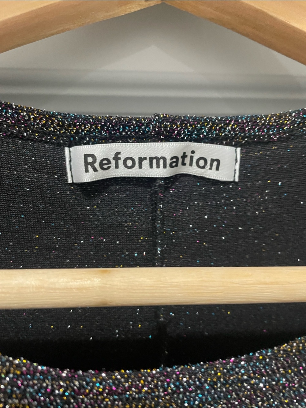 Reformation Amina rainbow sparkle dress/XS/NWOT - Picture 2 of 6